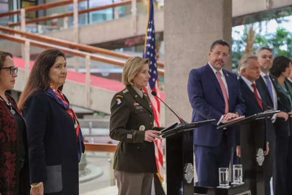 Visita de general Laura Richardson a Costa Rica cuando anunció cooperación en ciberseguridad