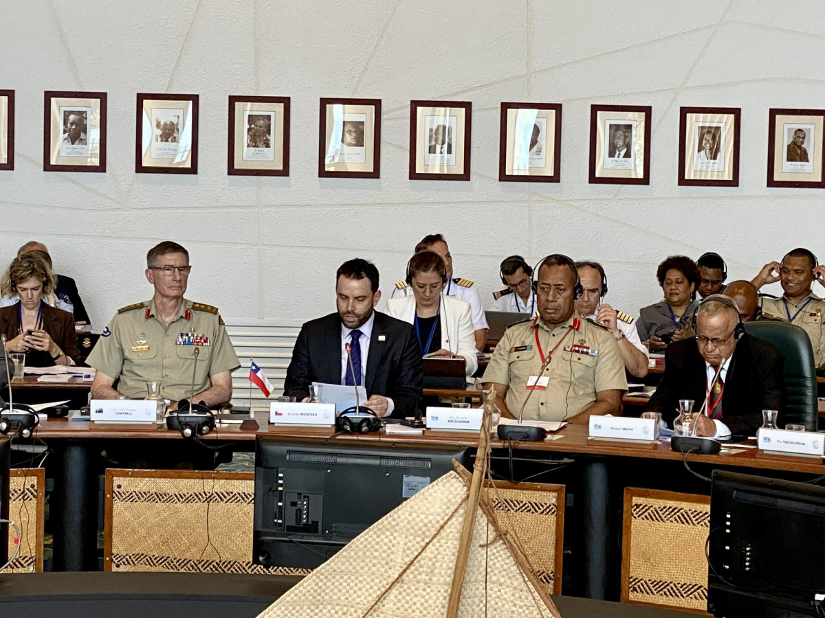 Ricardo Montero expone en la Reuniu00f3n de Ministros de Defensa del Pacu00edfico Sur Firma Subsecretaru00eda de Defensa de Chile