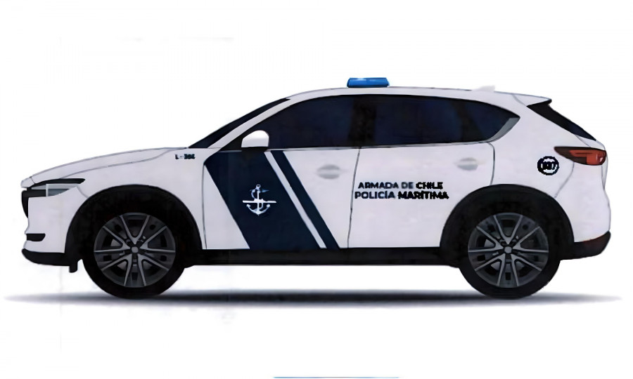 Render del SUV 4x2 solicitado por el Departamento de Policía Marítima de la Directemar Firma Armada de Chile