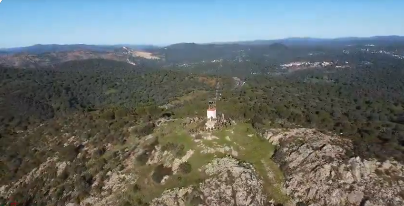 Vista aérea de Torre Árboles, el punto más alto de Cerro Muriano