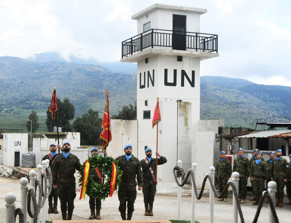 Homenaje al cabo Soria en Líbano