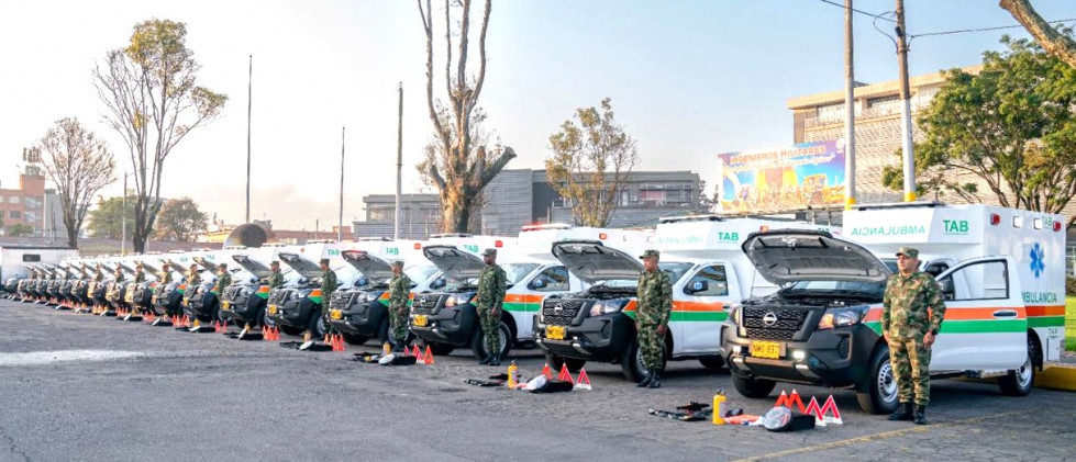 Ambulancias Ejercito. Foto Ejercito Colombiano