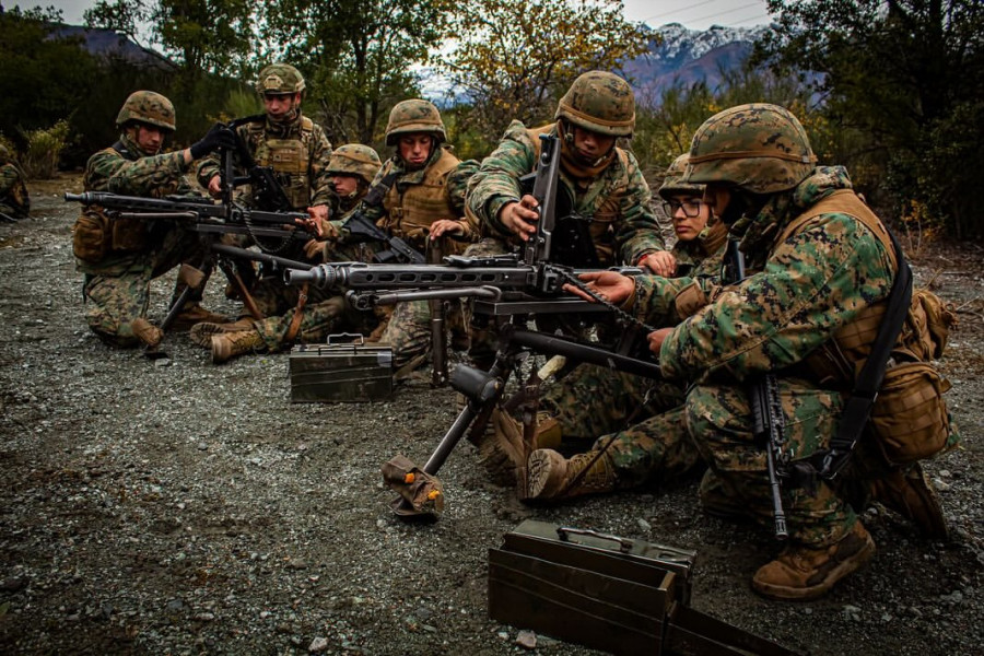 Soldados conscriptos del Batallón de Infantería de Montaña Tarpellanca Firma Destacamento de Montaña N°17 Los Ángeles del Ejército de Chile