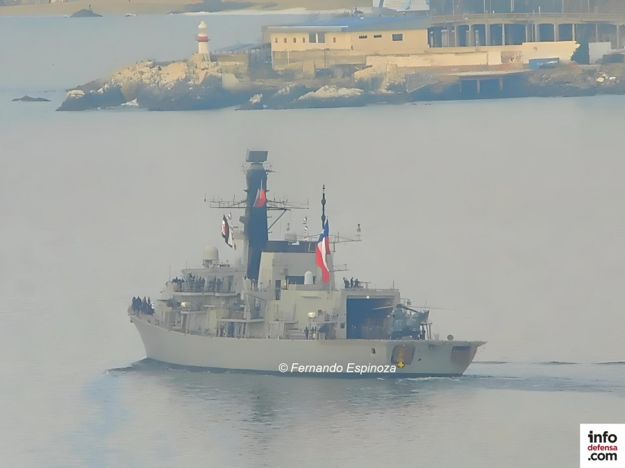 Zarpe de la fragata FF 06 Almirante Condell de la Escuadra Nacional de la Armada de Chile a Rimpac 2024 Firma Fernando Espinoza