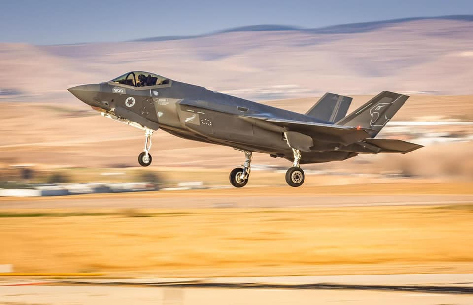 Avión de combate F 35 israelí. Foto. Unidad del Portavoz de las FDI