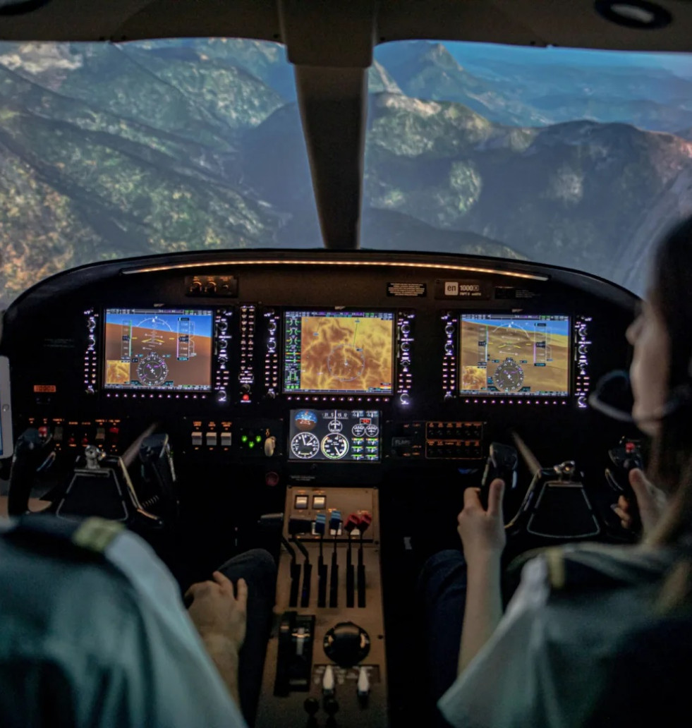 Simulador de vuelo en 1000x Firma Entrol