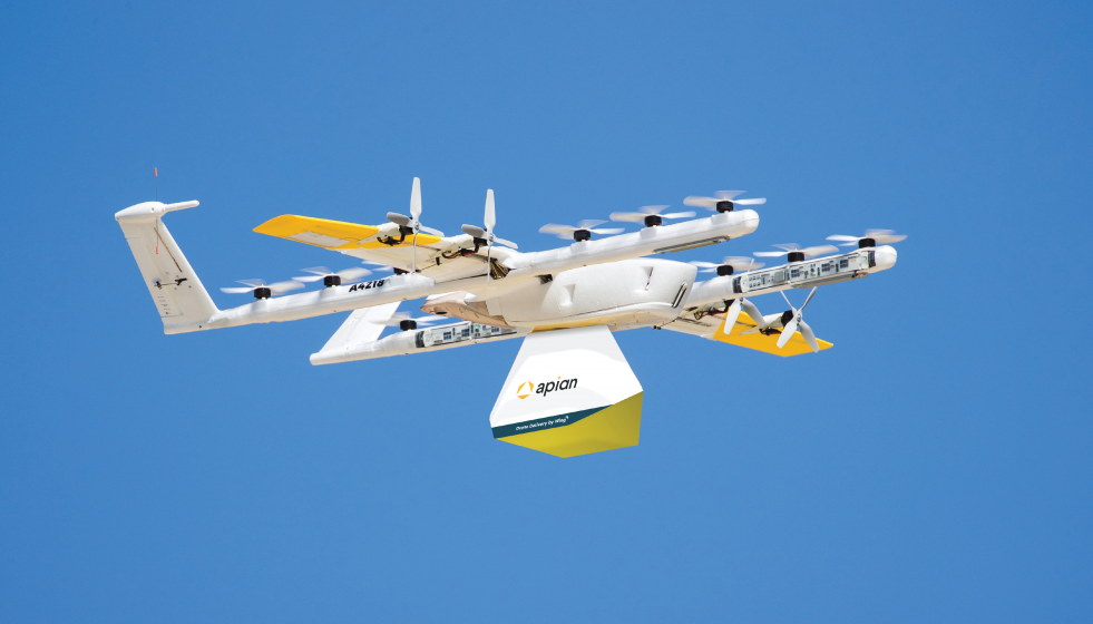 Wing y Apian lanzan un servicio de entrega médica con drones en el sur de Dublín