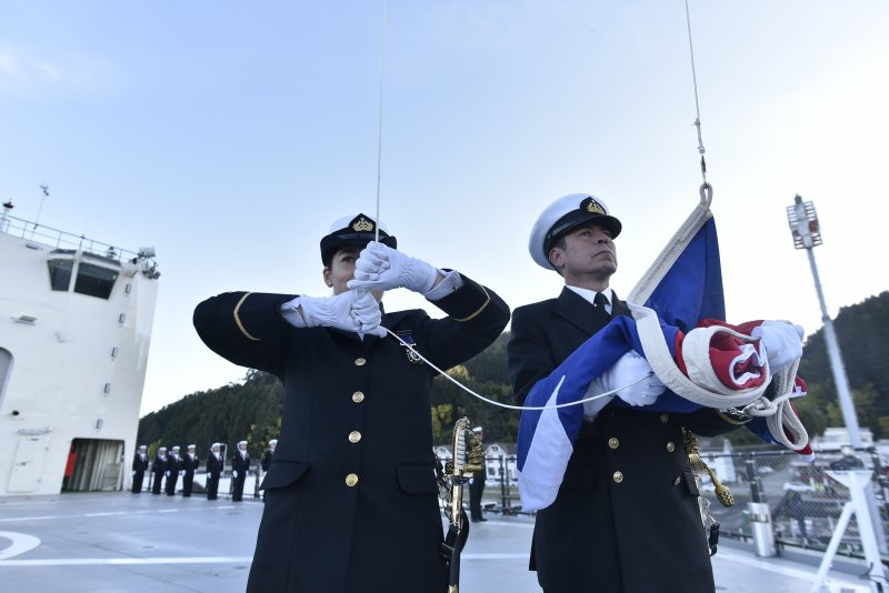 Ceremonia de entrega y comisionamiento del rompehielos AGB 46 Almirante Viel en Talcahuano Firma Armada de Chile 009