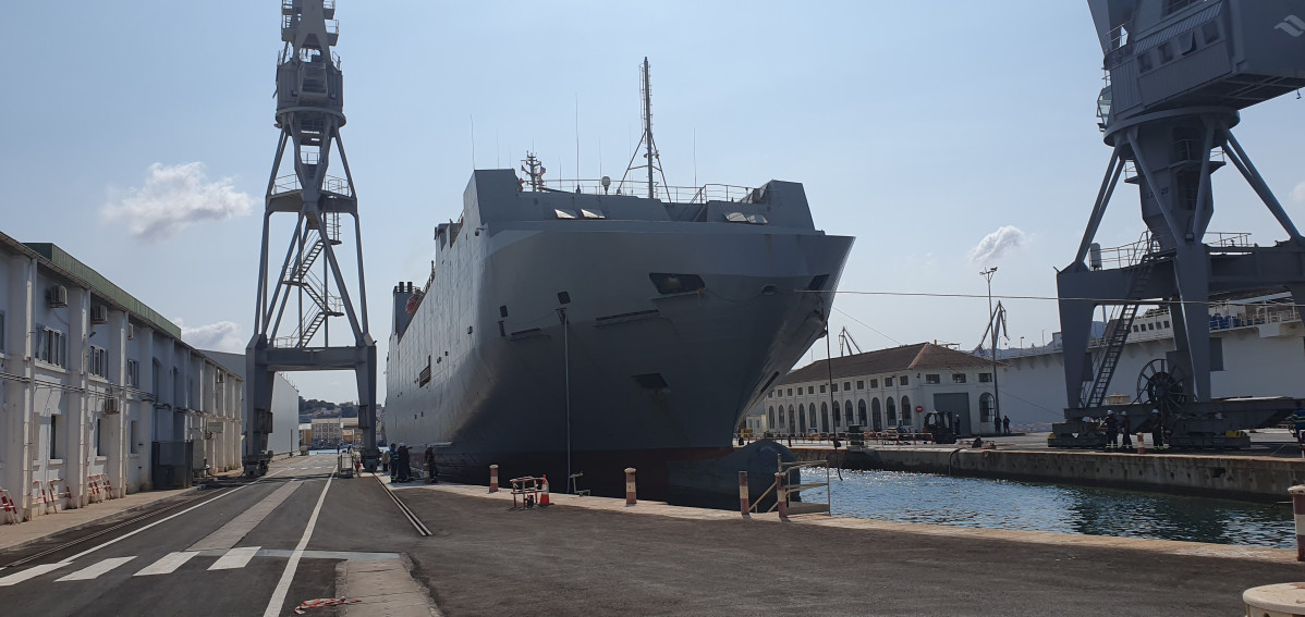 Buque Ysabel en el astillero de Navantia