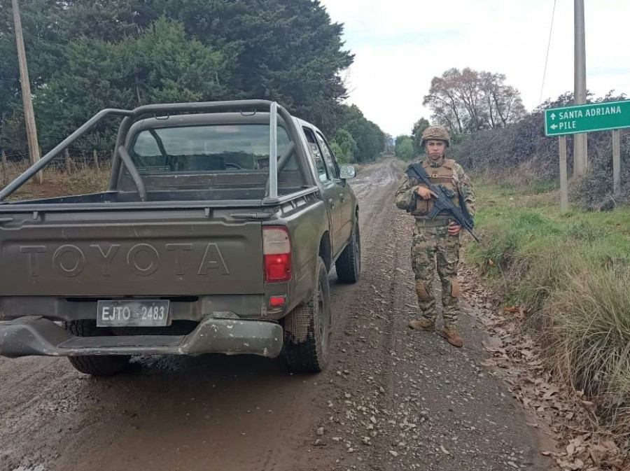 Efectivo en tareas de seguridad en la provincia del Biobío Firma Destacamento de Montaña N°17 Los Ángeles del Ejército de Chile