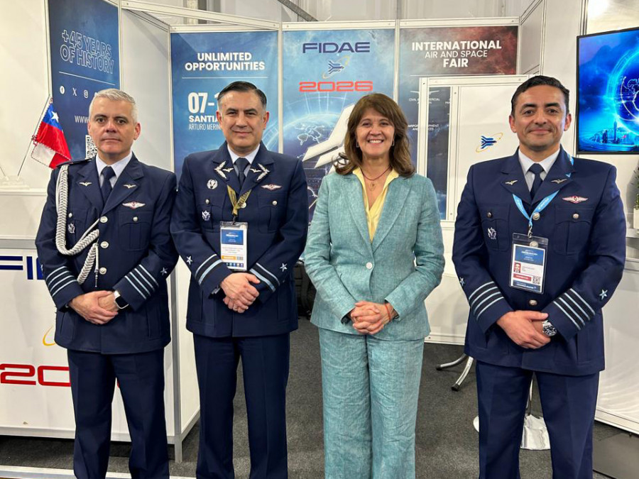 Lanzamiento oficial de imagen de Fidae 2026 en el Farnborough International Airshow. Firma Fidae