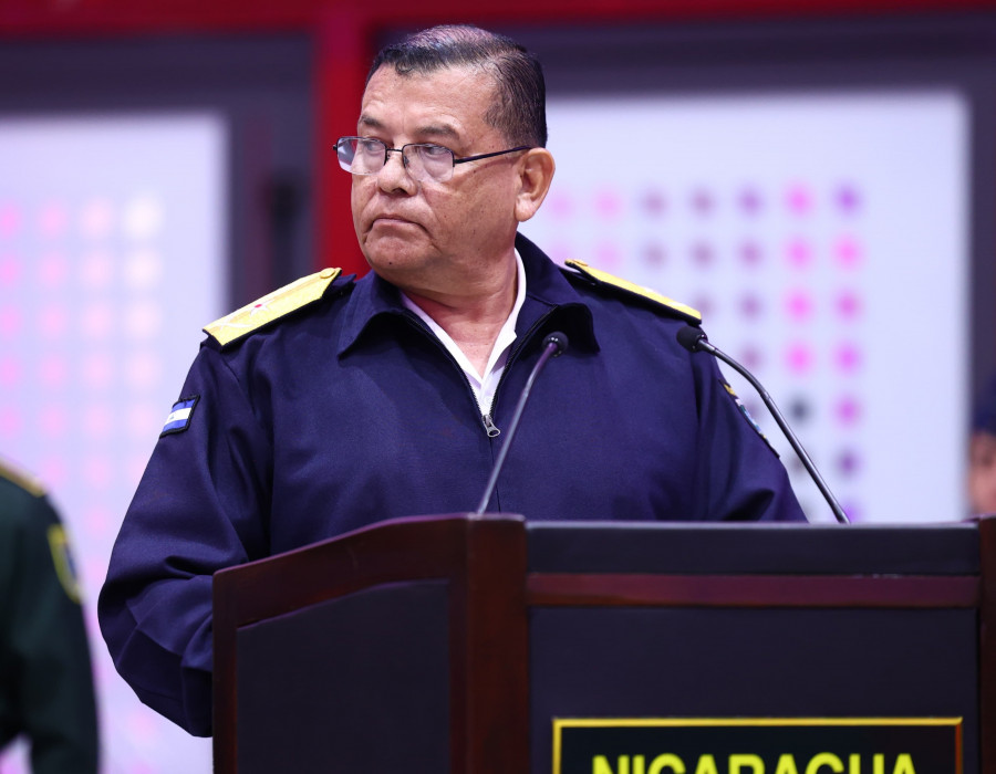 Jefe de la Fuerza Naval del Ejército de Nicaragua, contralmirante Ángel Eugenio Fonseca Donaire.