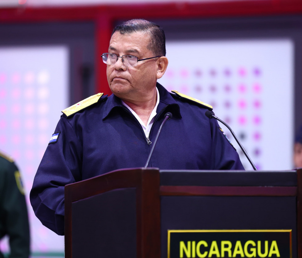 Jefe de la Fuerza Naval del Ejército de Nicaragua, contralmirante Ángel Eugenio Fonseca Donaire.