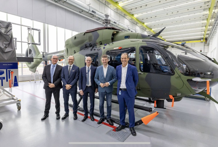 Primer helicóptero H145M del pedido alemán de 62 aparatos. Foto. Airbus Helicopters