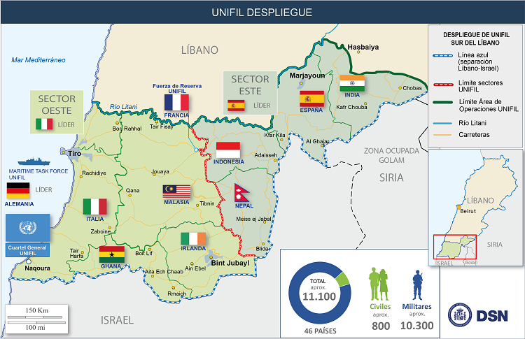 Mapa de Unifil