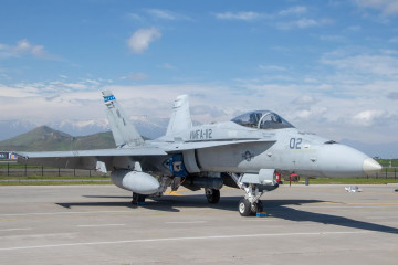 FA 18 Hornet del VMFA 112 Cowboys  en Santiago Firma SSgt Eric Kilpatrick USMC