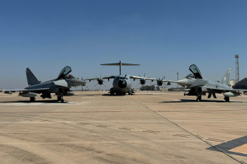 Eurofighter y A400M en la base aérea de Morón