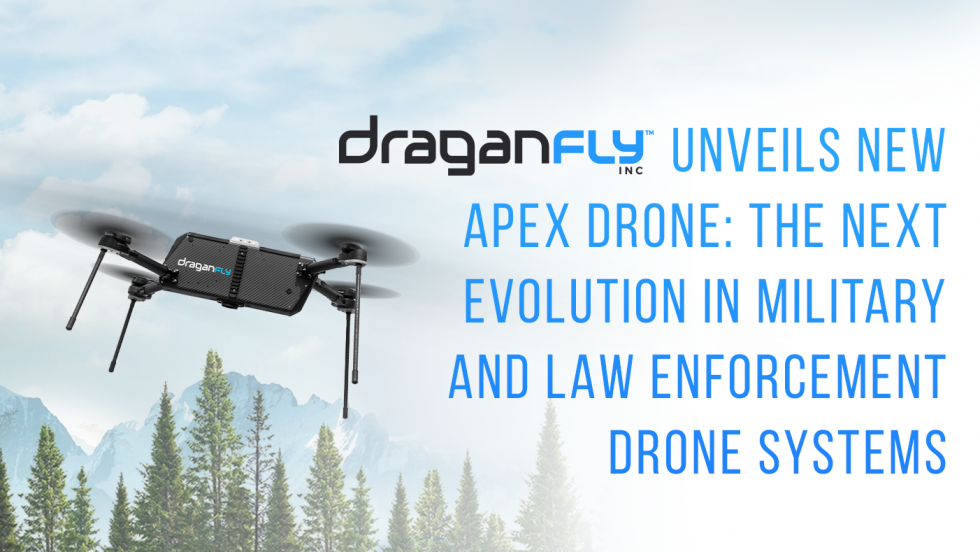 La canadiense Draganfly presenta Apex, un multirrotor diseñado específicamente para operaciones de vigilancia militar y policial