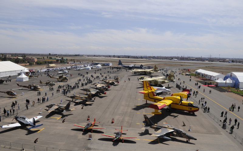 Exhibición aeroespacial y de defensa en Marruecos Marrakech Air Show. Foto. MAS