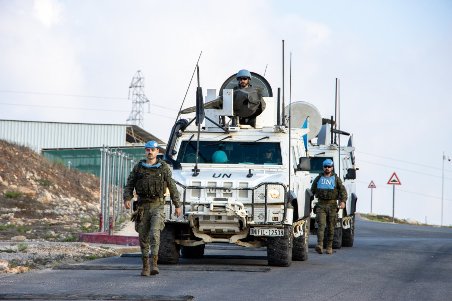 Spanish military patrol in Ligano