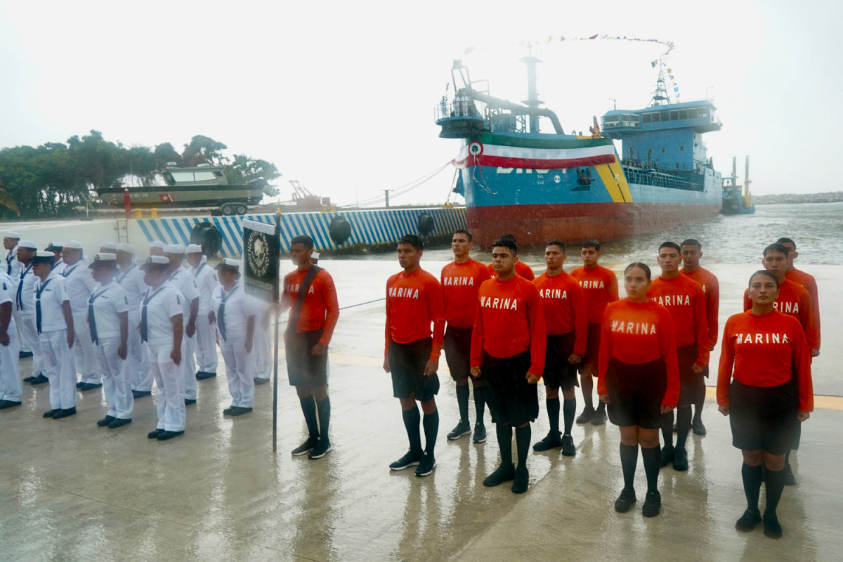 2024 09 28 Presidente AMLO Inauguracion y abanderamiento Sector Naval Boca de Chila Nayarit Foto 04