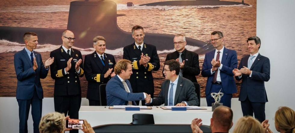 Firma del contrato de construcción de cuatro submarinos para Países Bajos. Foto. Naval Group