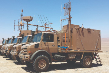 Equipos del sistema Thor montados en camiones Mercedes Benz Unimog del Ejército de Chile Firma Elbit Systems