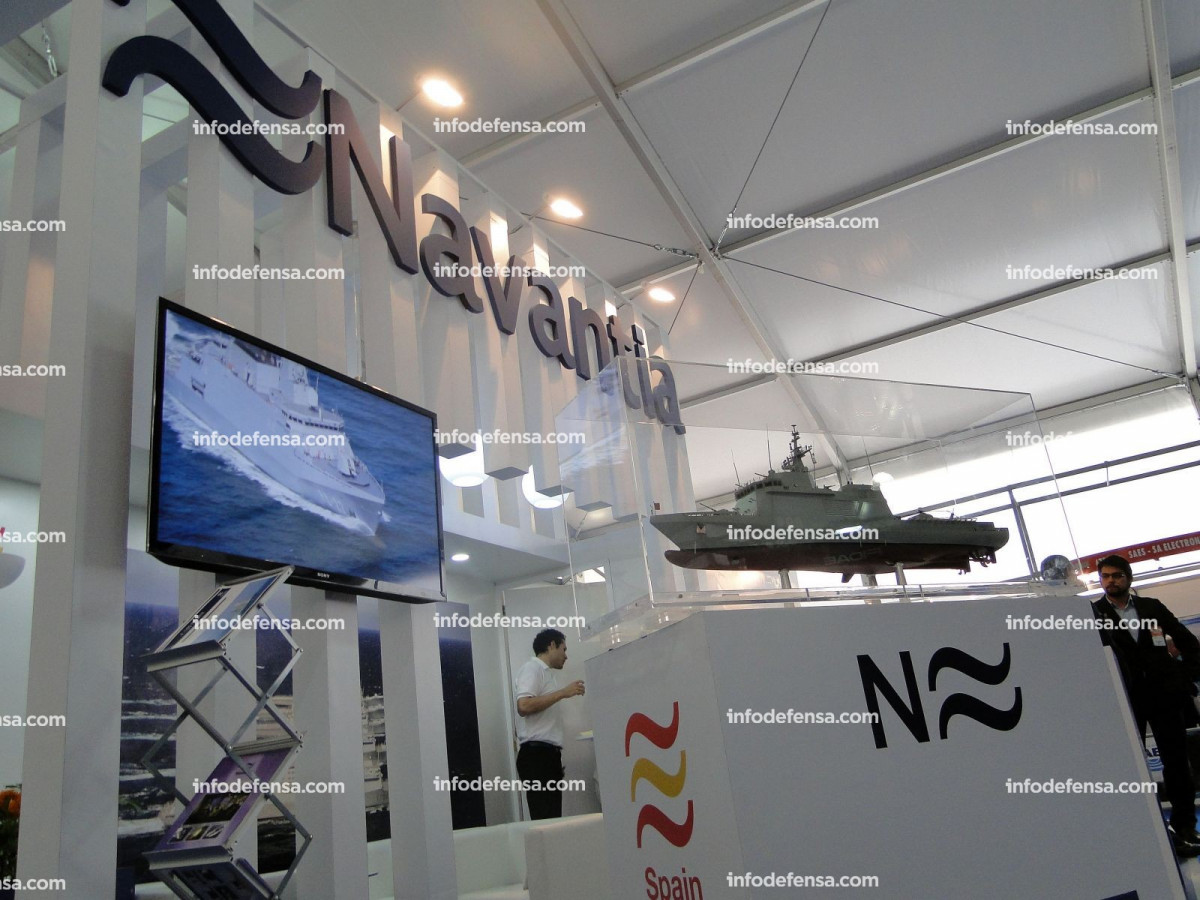 Stand de Navantia en una ediciu00f3n anterior de Exponaval Firma Nicolu00e1s Garcu00eda