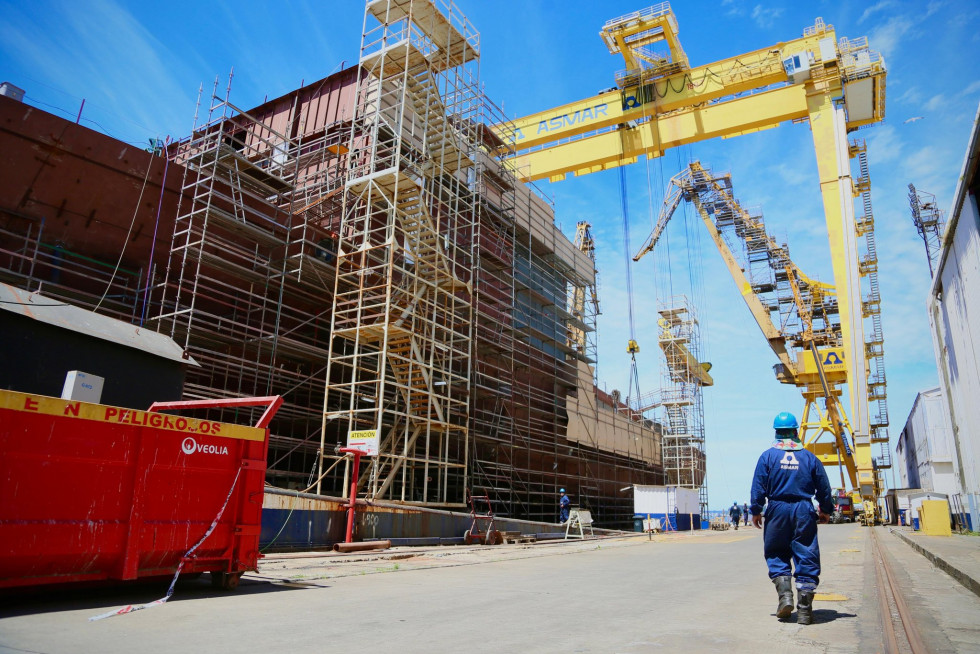 El buque presenta un 25 de avance en su construcción en Asmar Talcahuano Firma Ministerio de Defensa Nacional de Chile