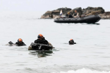 Período técnico en mar del curso de Buzo Táctico Militar Firma Ejército de Chile 002