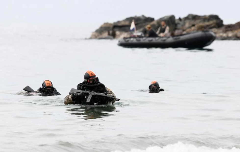 Período técnico en mar del curso de Buzo Táctico Militar Firma Ejército de Chile 002