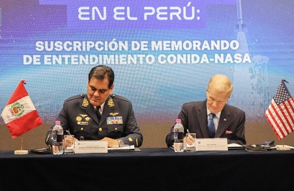 Conida NASA FirmaMoU EstudioLanzamientoCohetesSonda nov2024 MinDefPeru