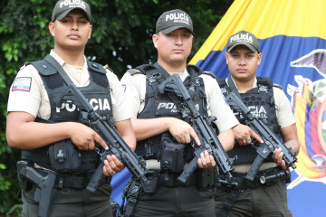 SIG SAUER. Foto Presidencia del ecuador