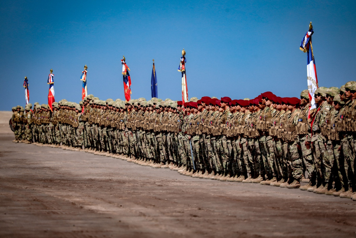 Formación de la unidad en la ceremonia de cambio de mando. Foto 1ª Brigada Acorazada Coraceros del Ejército de Chile