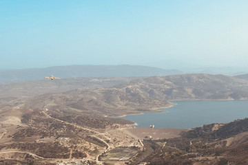 Operaciones de entrenamiento del Grupo 42 con Marruecos en un embalse en Marruecos