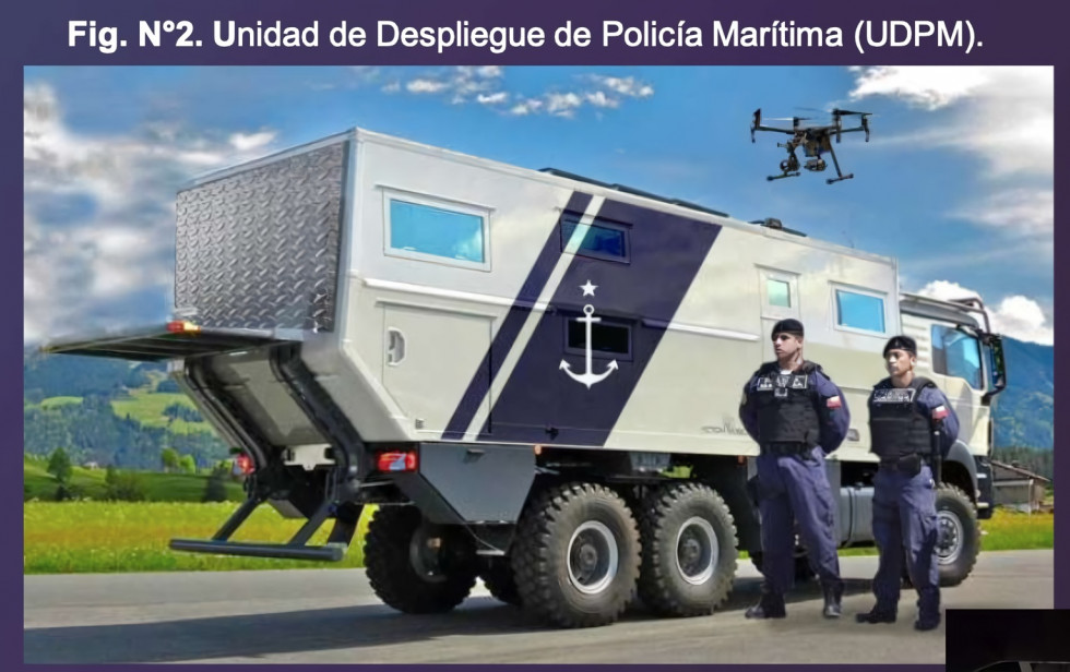 Imagen virtual del vehículo que incorporará la Unidad de Despliegue de Policía Marítima de la Gobernación Marítima de Talcahuano Firma Armada de Chile 002