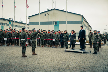 Ceremonia de relevo de la Bripac en Eslovaquia