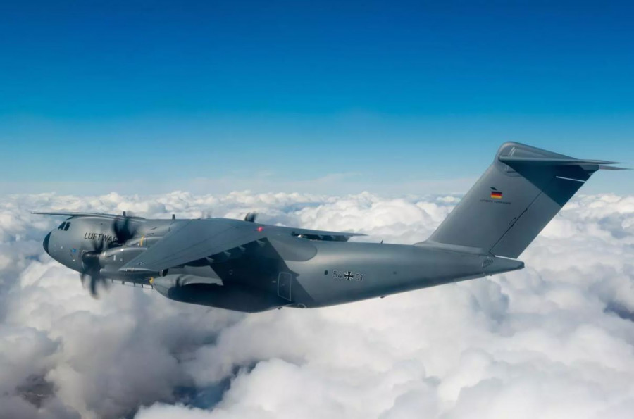 Avión A400M de las Fuerzas Aéreas alemanas (Luftwaffe). Foto. Airbus