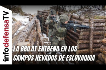 La Brilat entrena para la guerra de trincheras en los campos nevados de Eslovaquia