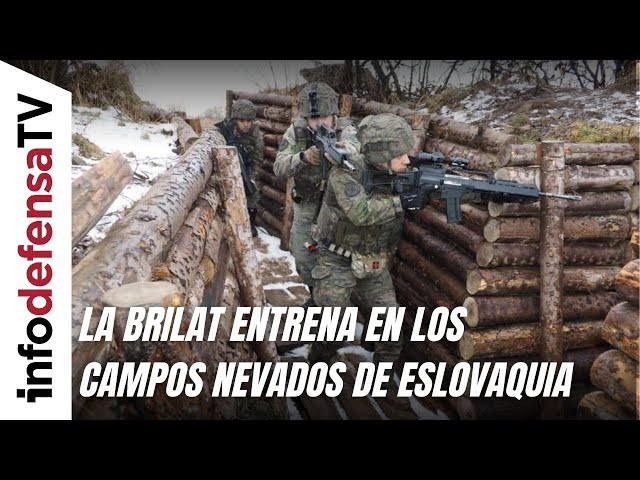 La Brilat entrena para la guerra de trincheras en los campos nevados de Eslovaquia