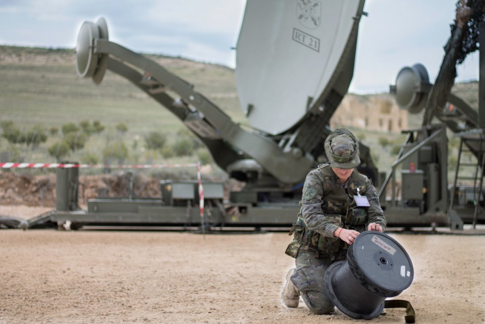 Despliegue del Regimiento de Transmisiones del Ejército de Tierra