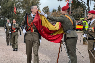 Alumnos del Centro de Formación durante la Jura de Bandera