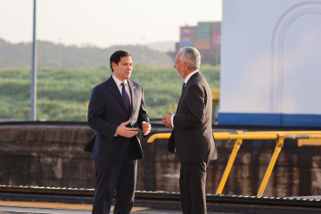 Marco Rubio se reunió con el administrador del Canal de Panamá Ricaurte Vásquez