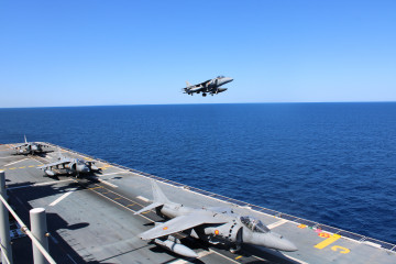 Harrier a bordo del LHD Juan Carlos I