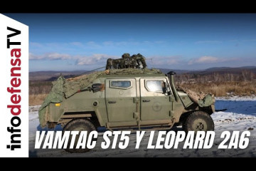 El Vamtac ST5 compite con el Leopard 2A6 del Ejército portugués en el campo de maniobras de Lest