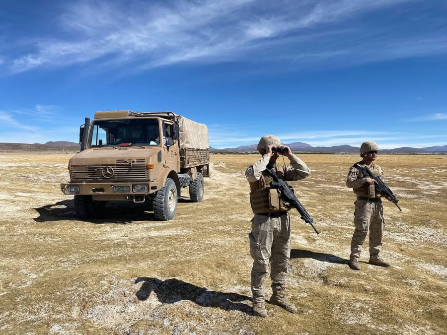 Personal del Ejército de Chile en labores de resguardo fronterizo Firma JAF Tarapacá