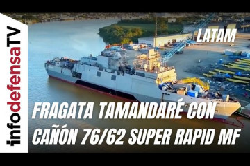 La primera fragata de la clase Tamandaré integra un cañón naval 76/62 Super Rapid MF