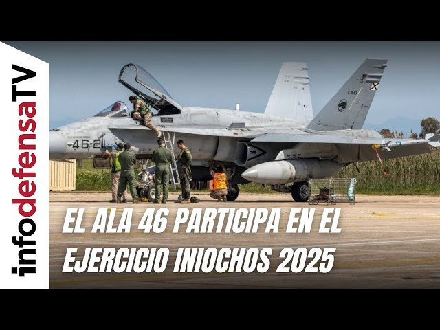 Los F-18 del Ala 46 viajarán hasta Grecia para participar en el ejercicio internacional Iniochos 25