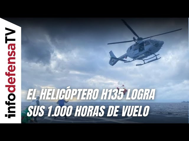 El helicóptero H135 de la Duodécima Escuadrilla de la Armada consigue sus 1.000 horas de vuelo