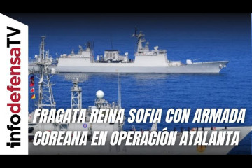 La fragata Reina Sofía colabora con el buque coreano Kang Gam Chan en la operación Atalanta